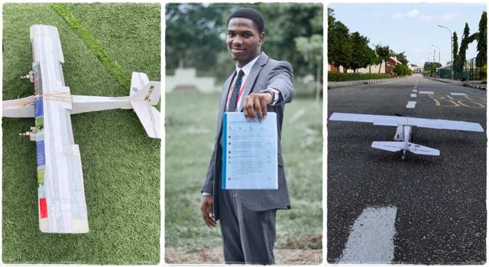 Photos of a Captain Kuldek, a Covenant University student who built a mini airplane. Photos of a Captain Kuldek, a Covenant University student who built a mini airplane.