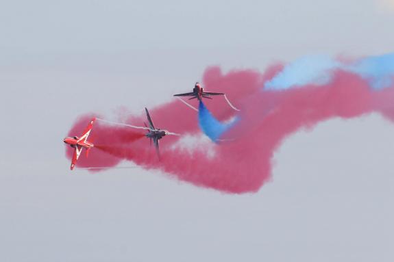 Bournemouth Echo: Red Arrows earlier this year Bournemouth Echo: Red Arrows earlier this year