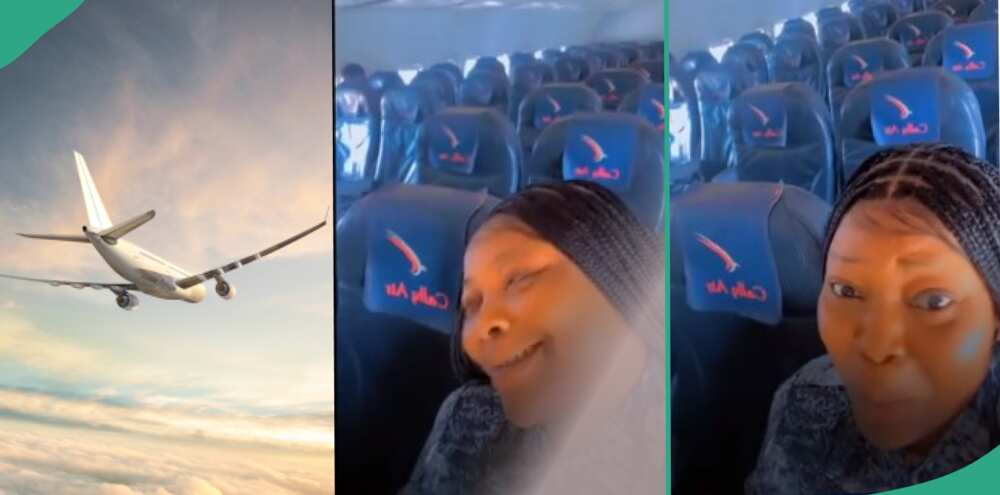 “That’s crazy”: Nigerian lady shares experience after boarding aeroplane with just 5 passengers