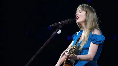 Getty Images Taylor Swift performing Wednesday at the Tokyo Dome