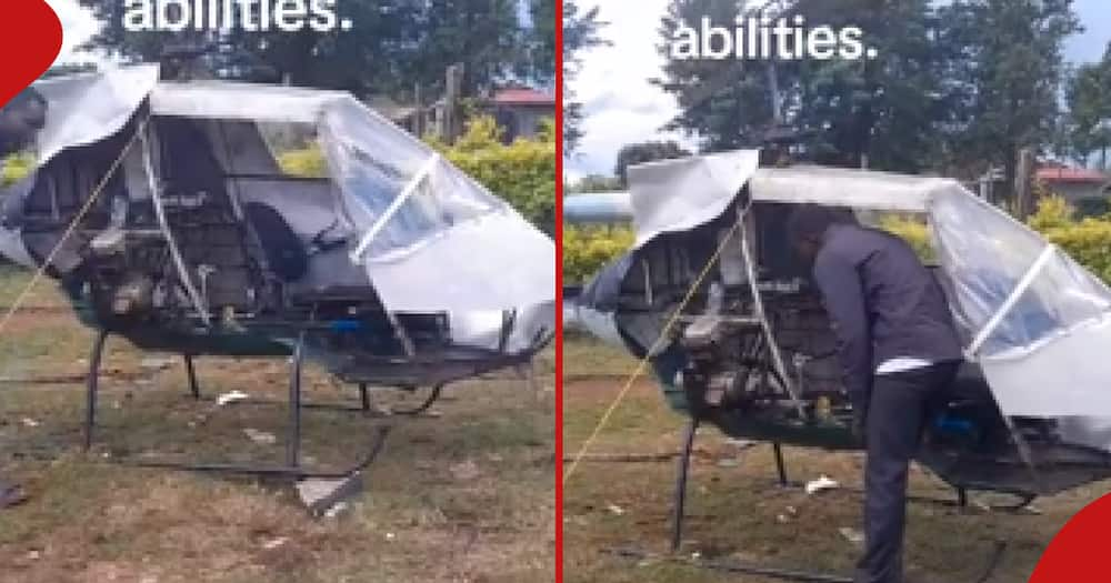 Brilliant University of Kabianga Student Builds Impeccable Helicopter Using Scrap Metal