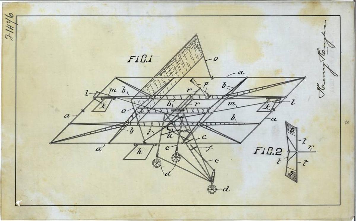 Design of an aircraft created by Richard Pearse. 