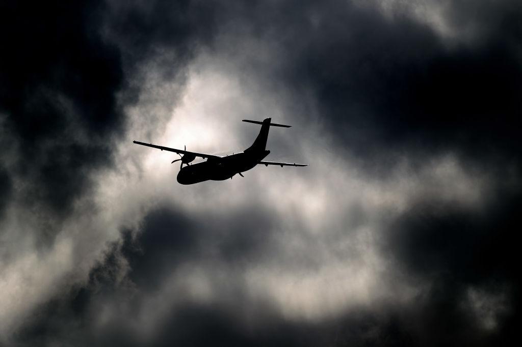 An aircraft taking off from Glasgow airport