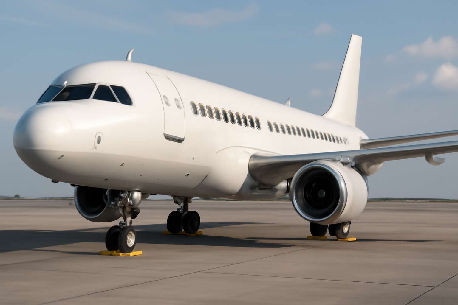 aeroplanes are kept in place called