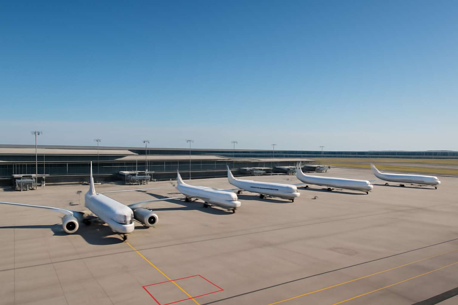 which place where aeroplanes are parked