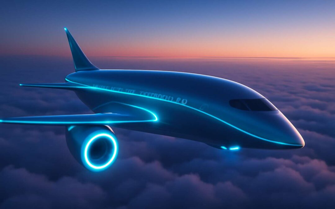 Soaring ahead, aeroplanes of the future redefine travel.